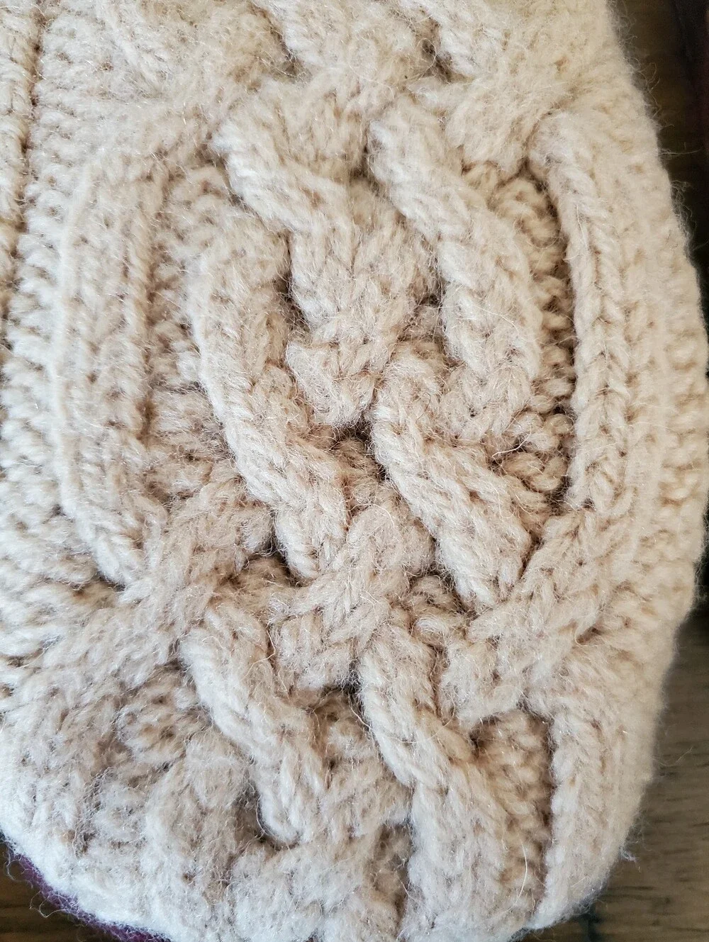 Cozy Cable Knit Wool Mittens Upcycled Eco-Friendly Winter Sweater Mittens Gift